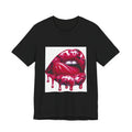 Dripping Red Lips Graphic Tee — Bold Pop Art Lip Print T-Shirt