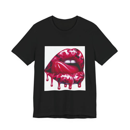 Dripping Red Lips Graphic Tee — Bold Pop Art Lip Print T-Shirt